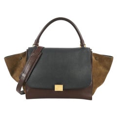 Celine Tricolor Trapeze Handbag Leather Medium