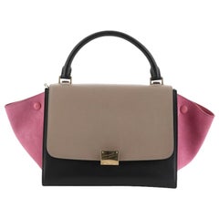 Celine Tricolor Trapeze Handbag Leather Small 