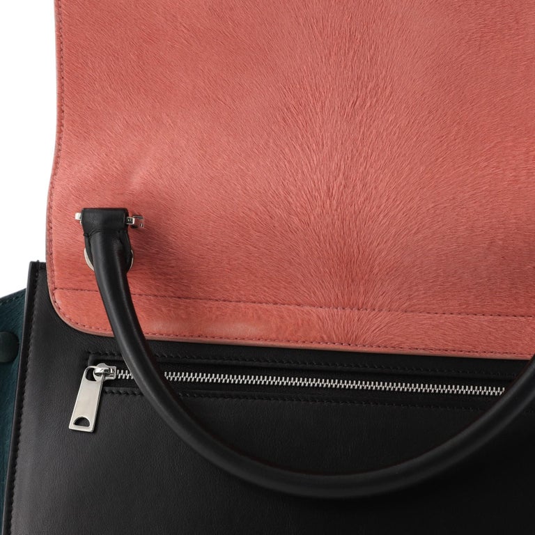 Celine Tricolor Trapeze Handbag Pony Hair Medium at 1stdibs