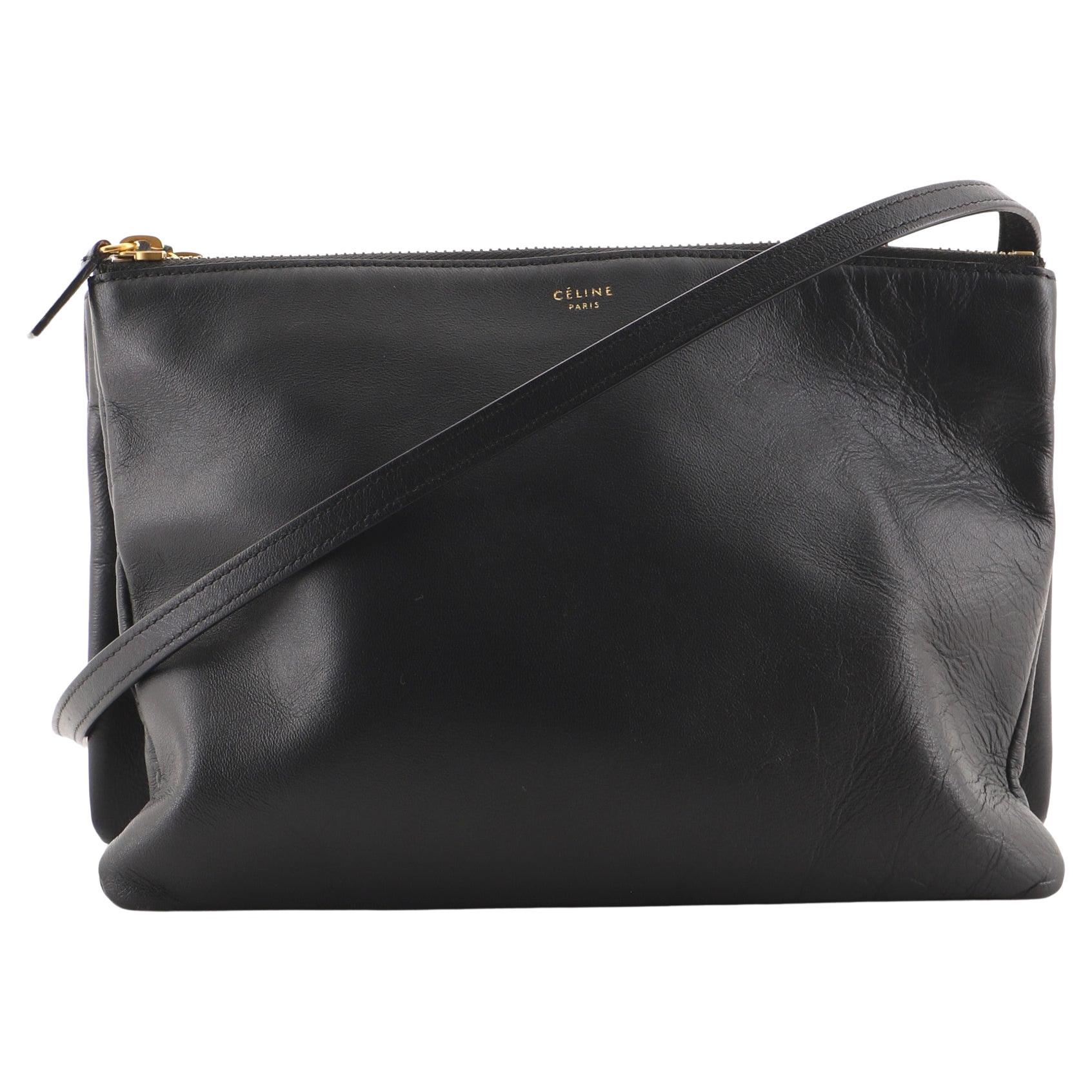 Celine Folco Messenger Bag Embroidered Canvas at 1stDibs