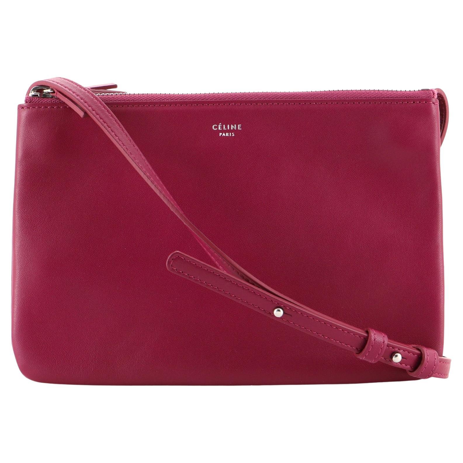 Celine Trio Crossbody Bag Leather Small at 1stDibs