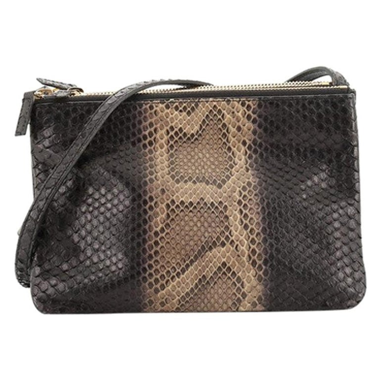 Celine Trio Crossbody Bag Python and Leather Small at 1stDibs