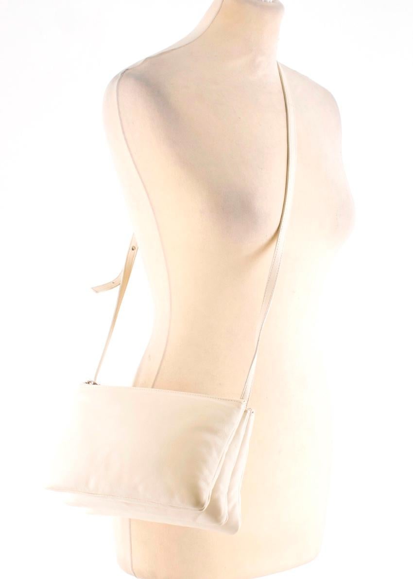 Celine Trio Ivory Leather Cross-Body Bag 2