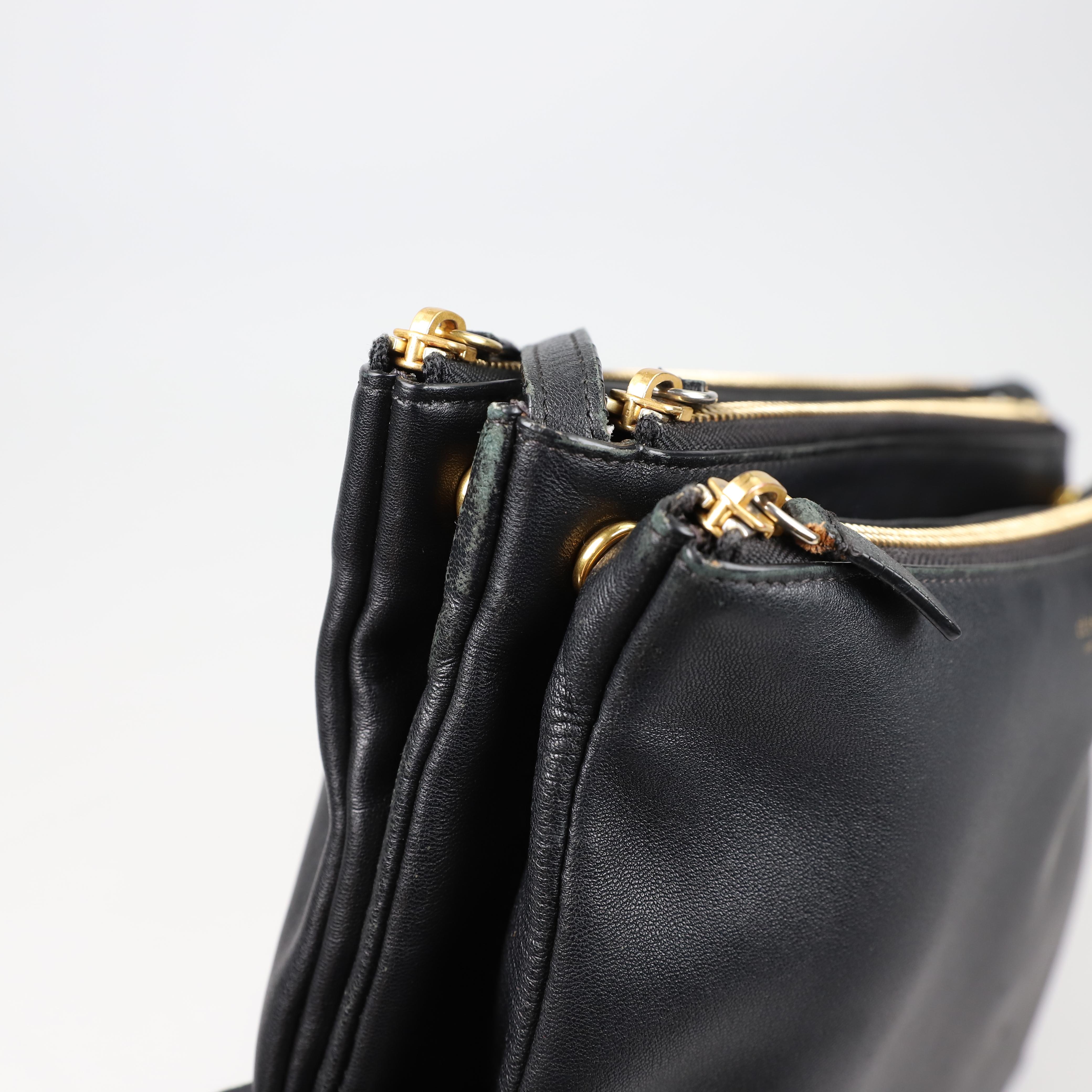 Celine Trio leather crossbody bag For Sale 6