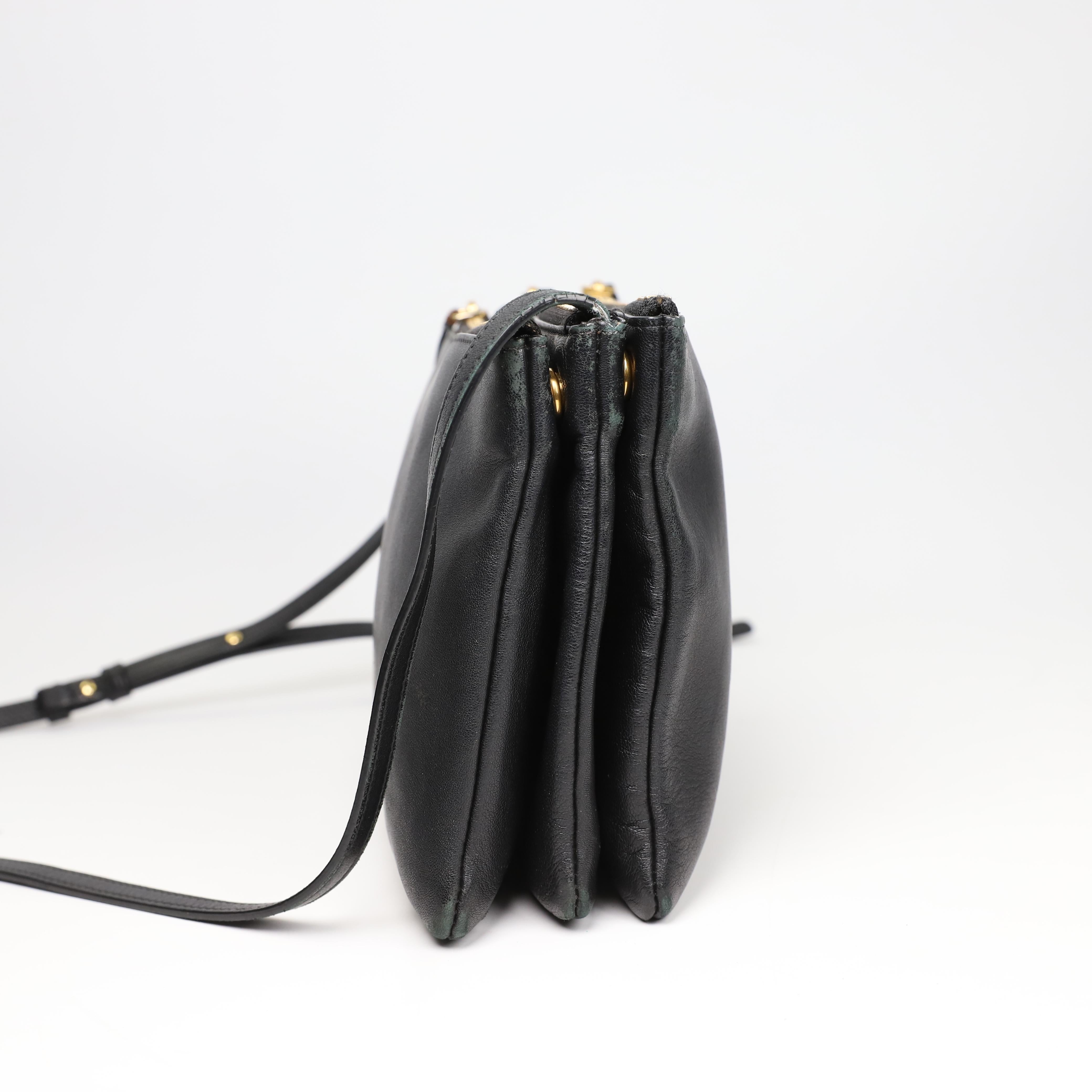 Celine Trio leather crossbody bag For Sale 9