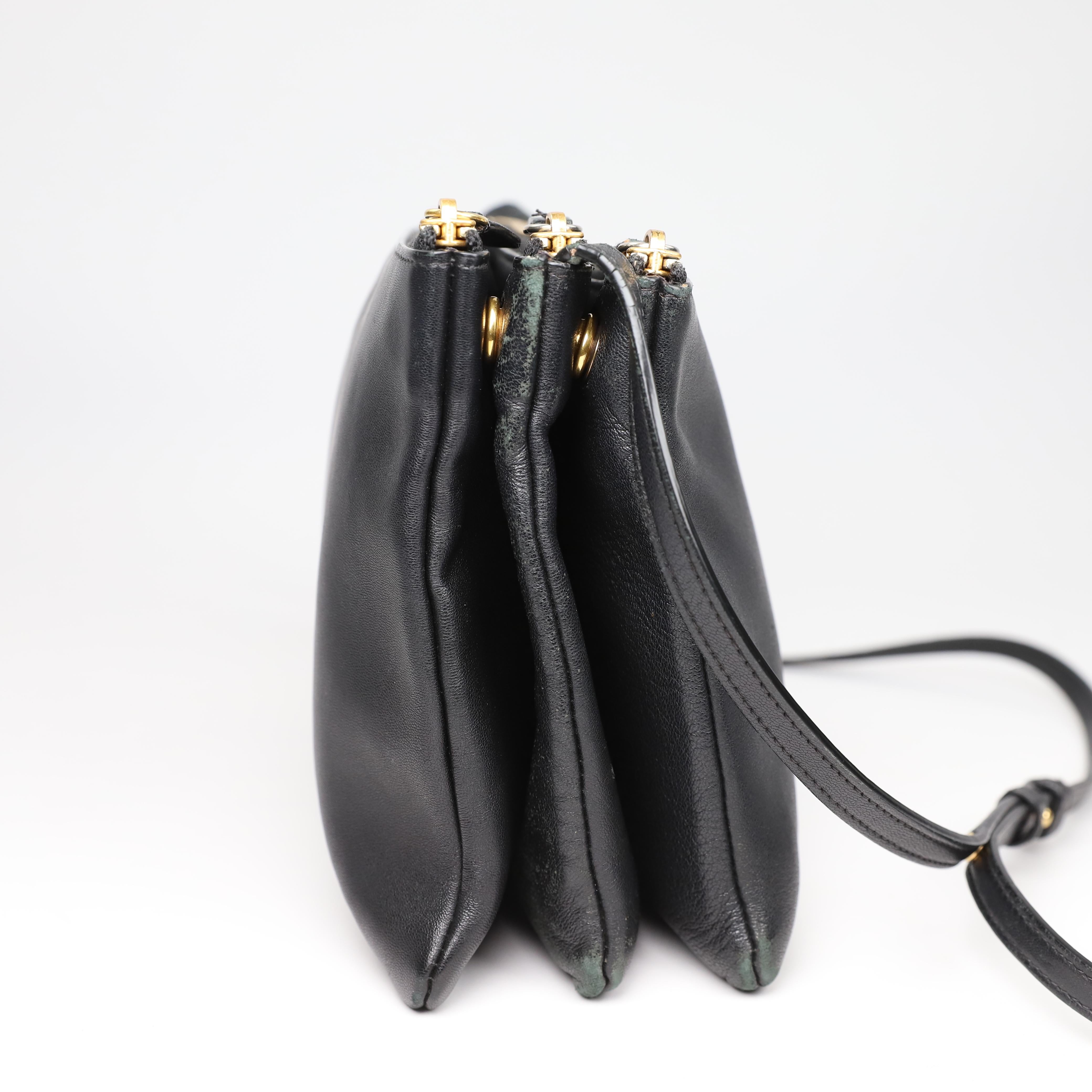 Celine Trio leather crossbody bag For Sale 11