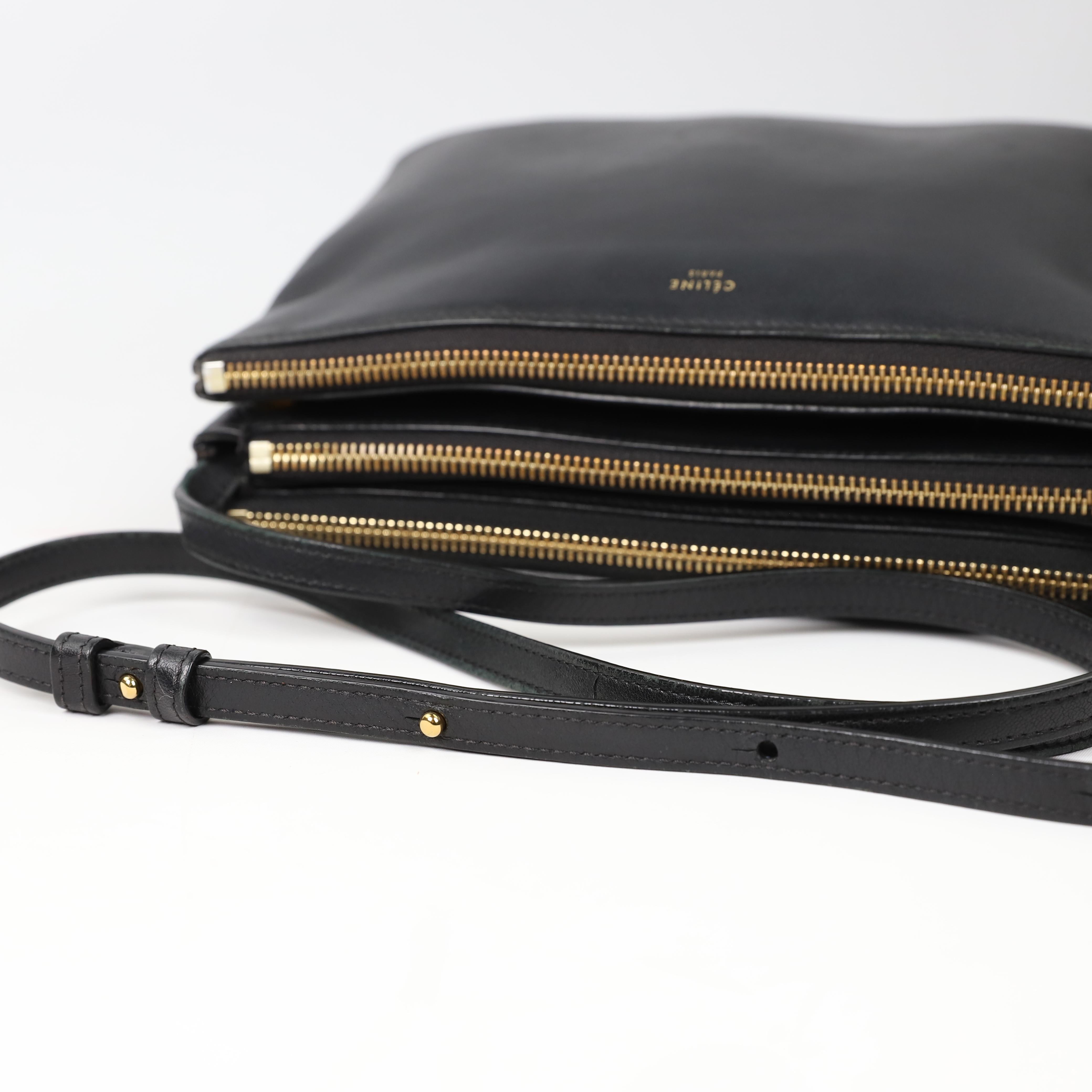 Celine Trio leather crossbody bag For Sale 13