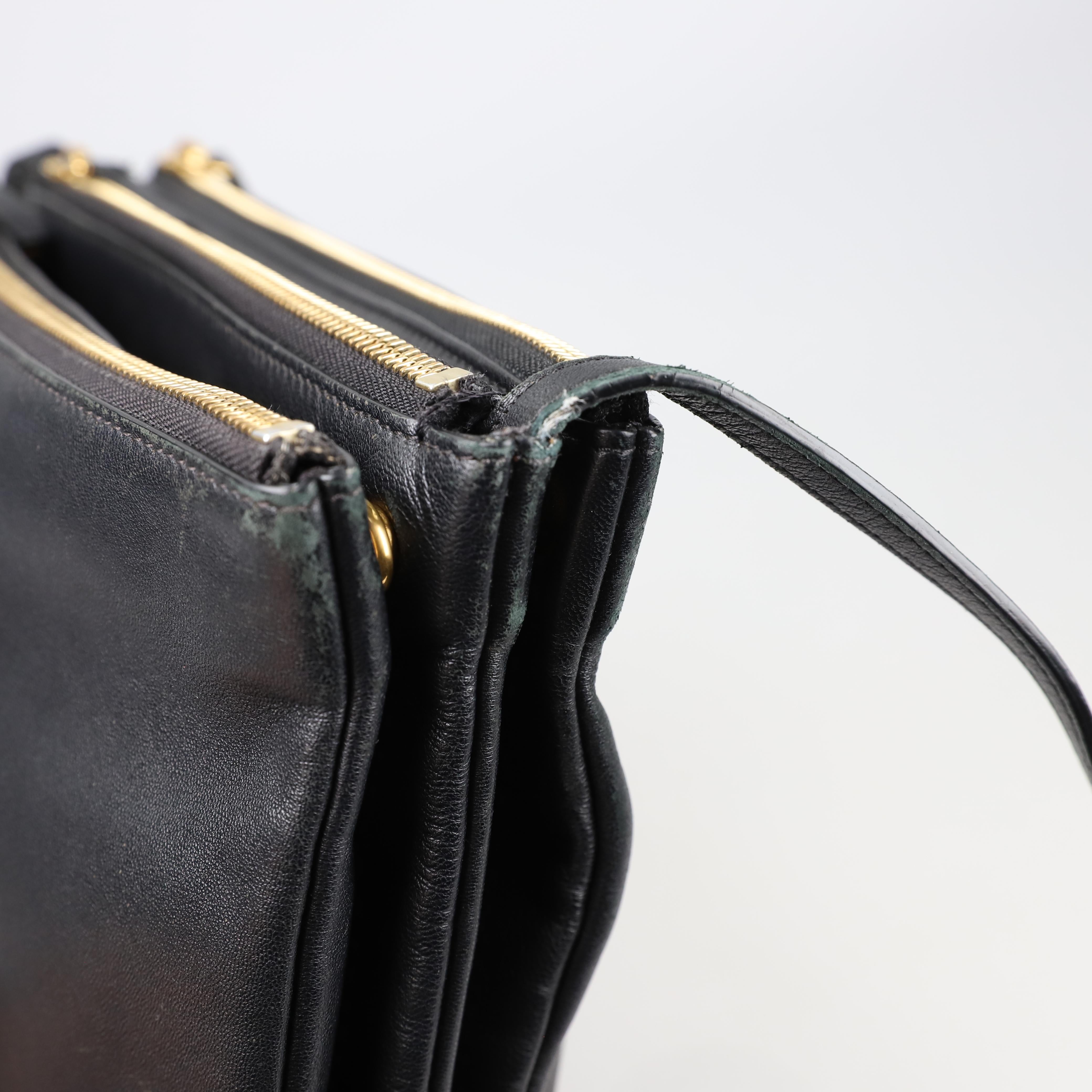 Celine Trio leather crossbody bag For Sale 5