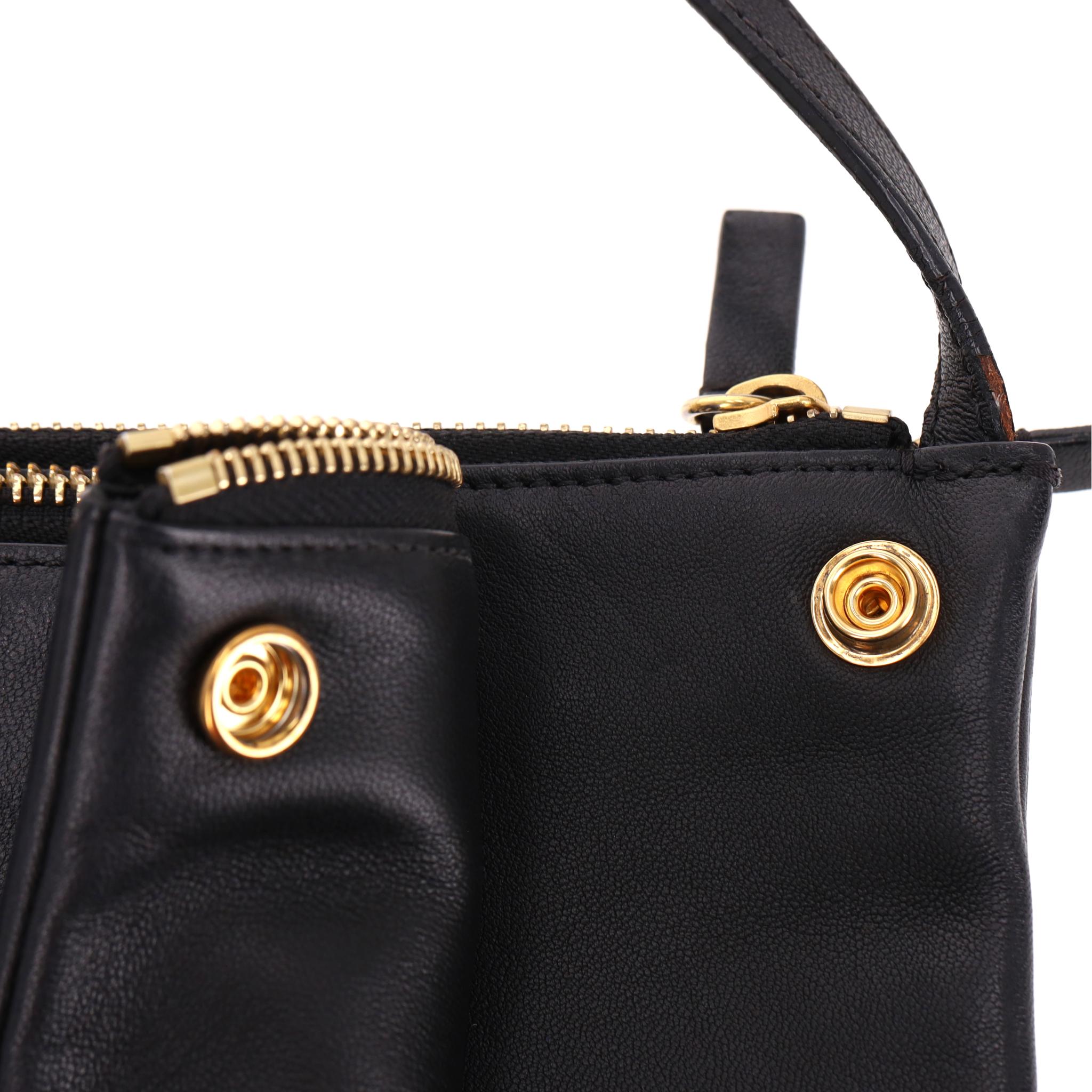 Celine Trio Leather Large Crossbody Bag en vente 4