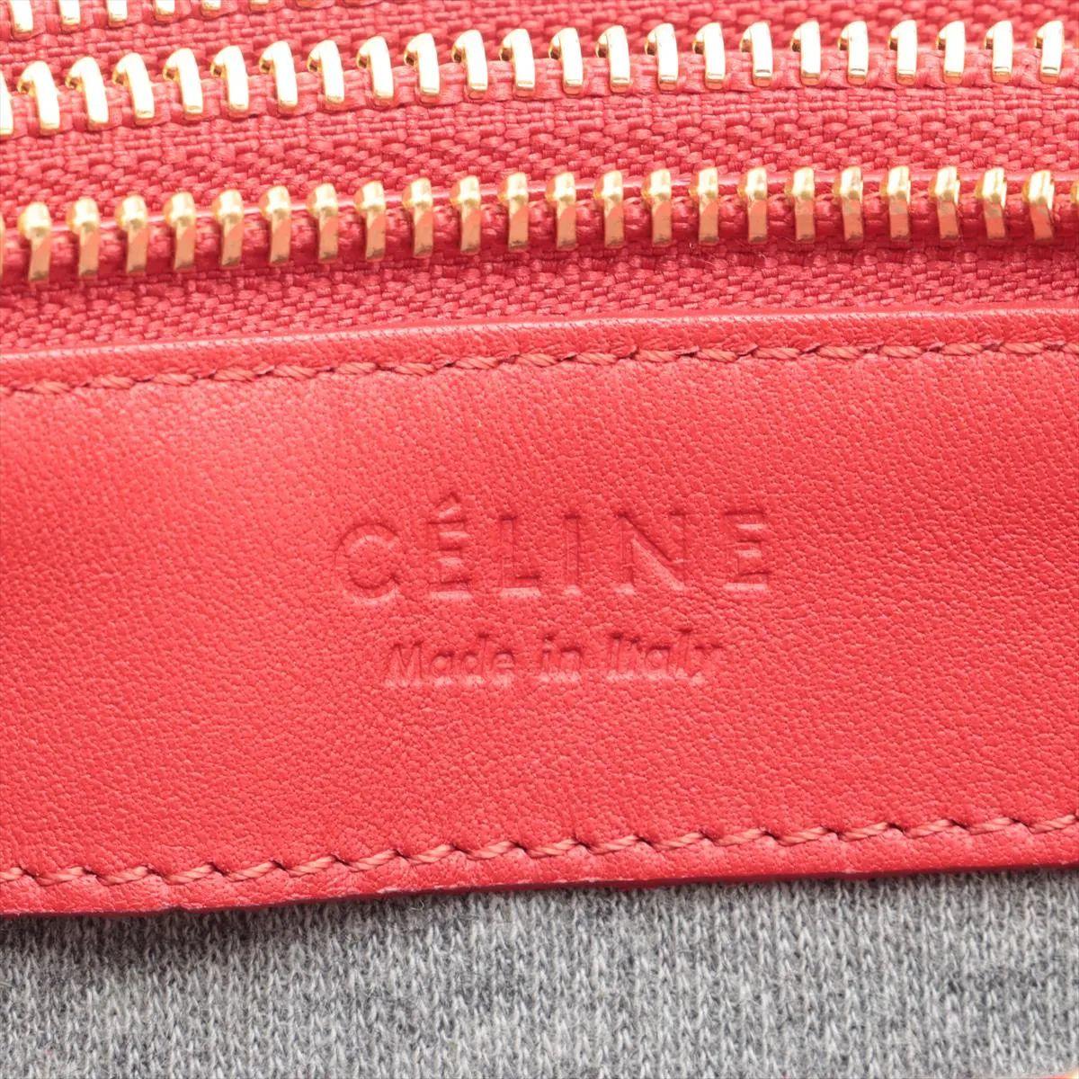 Sac à bandoulière en cuir Trio de Celine, rouge en vente 5