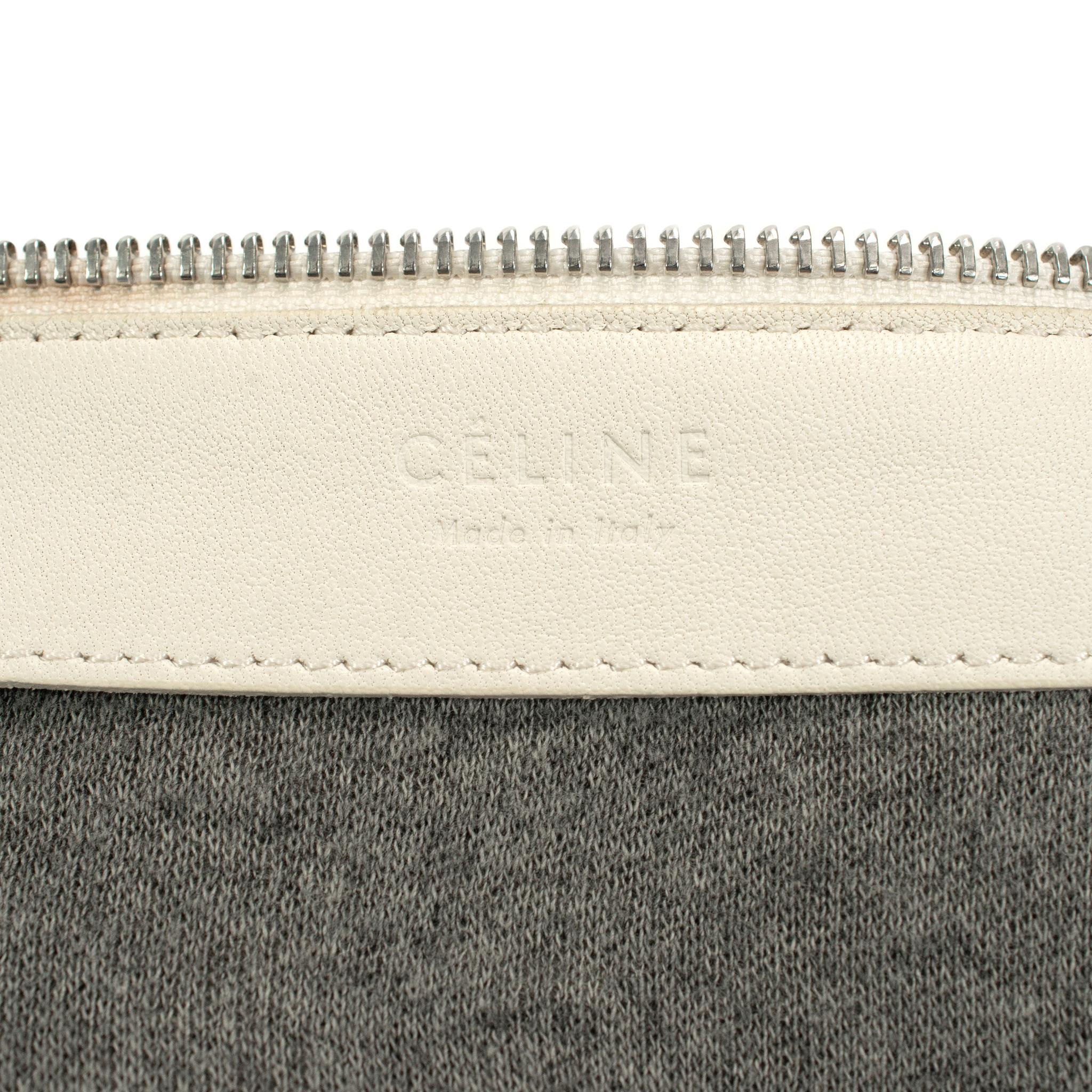 Celine Trio Neutral Multitone Colors Soft Leather Crossbody Bag in vendita 5