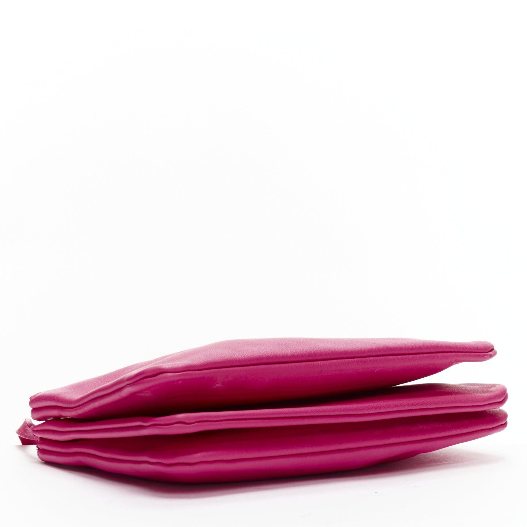 CELINE Trio pink soft leather detachable shoulder strap pouch crossbody bag For Sale 2