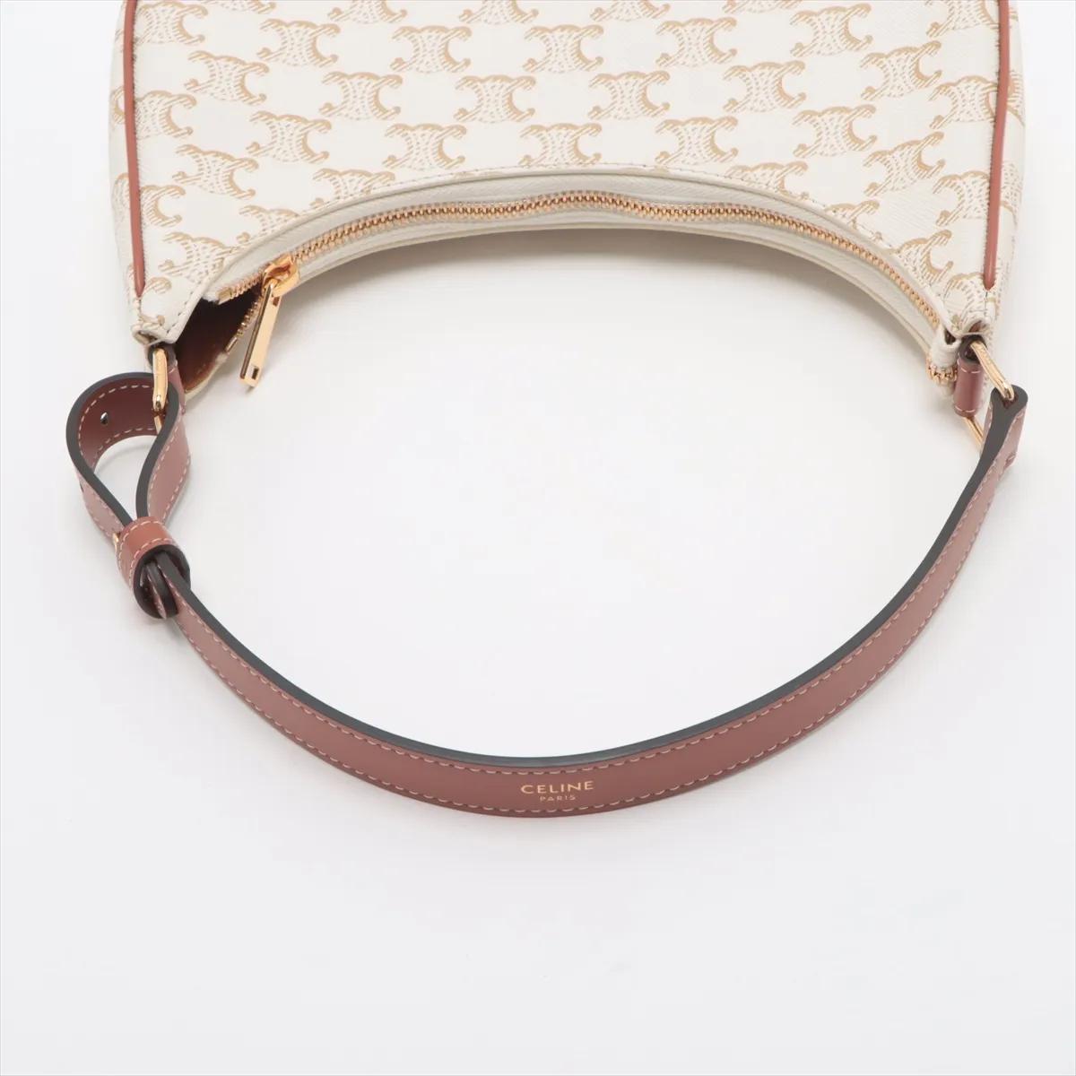*Sac à bandoulière Ava de Celine Triomphe Blanc en vente 2