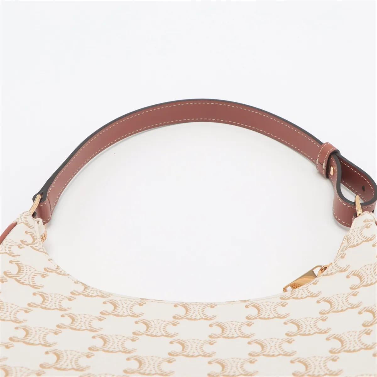 *Sac à bandoulière Ava de Celine Triomphe Blanc en vente 3
