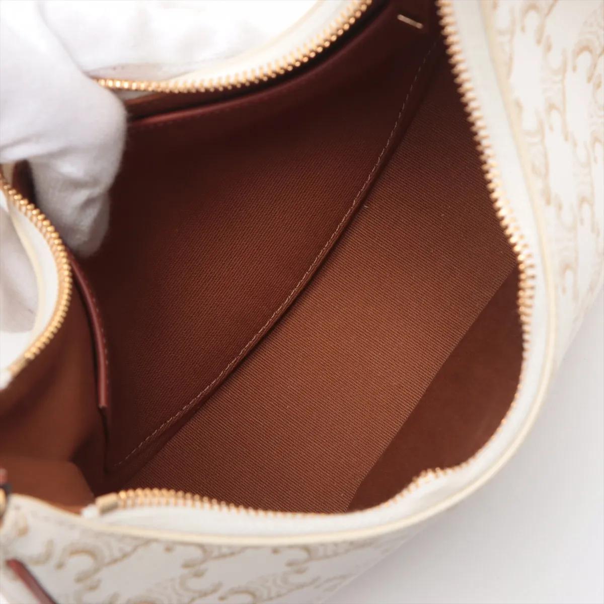 *Sac à bandoulière Ava de Celine Triomphe Blanc en vente 4