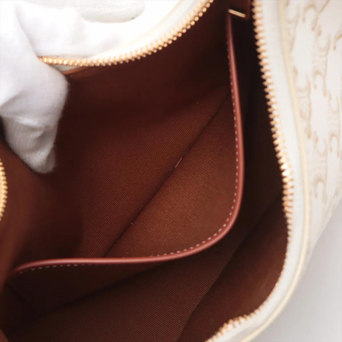 *Sac à bandoulière Ava de Celine Triomphe Blanc en vente 5