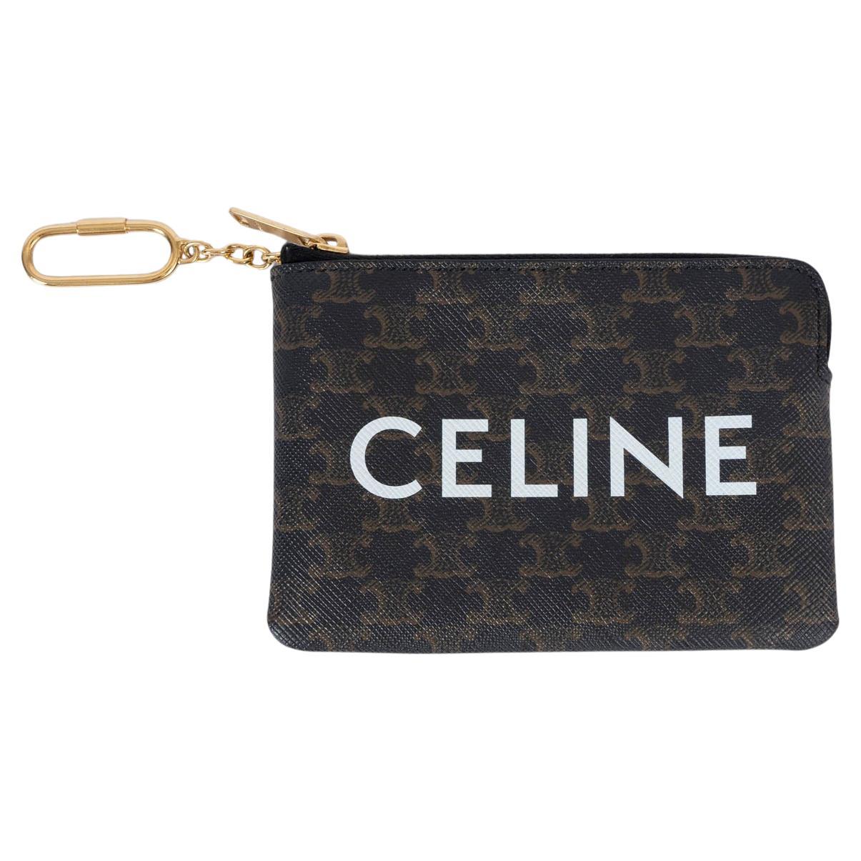 CELINE Triomphe canvas COIN & CARD POUCH Wallet For Sale