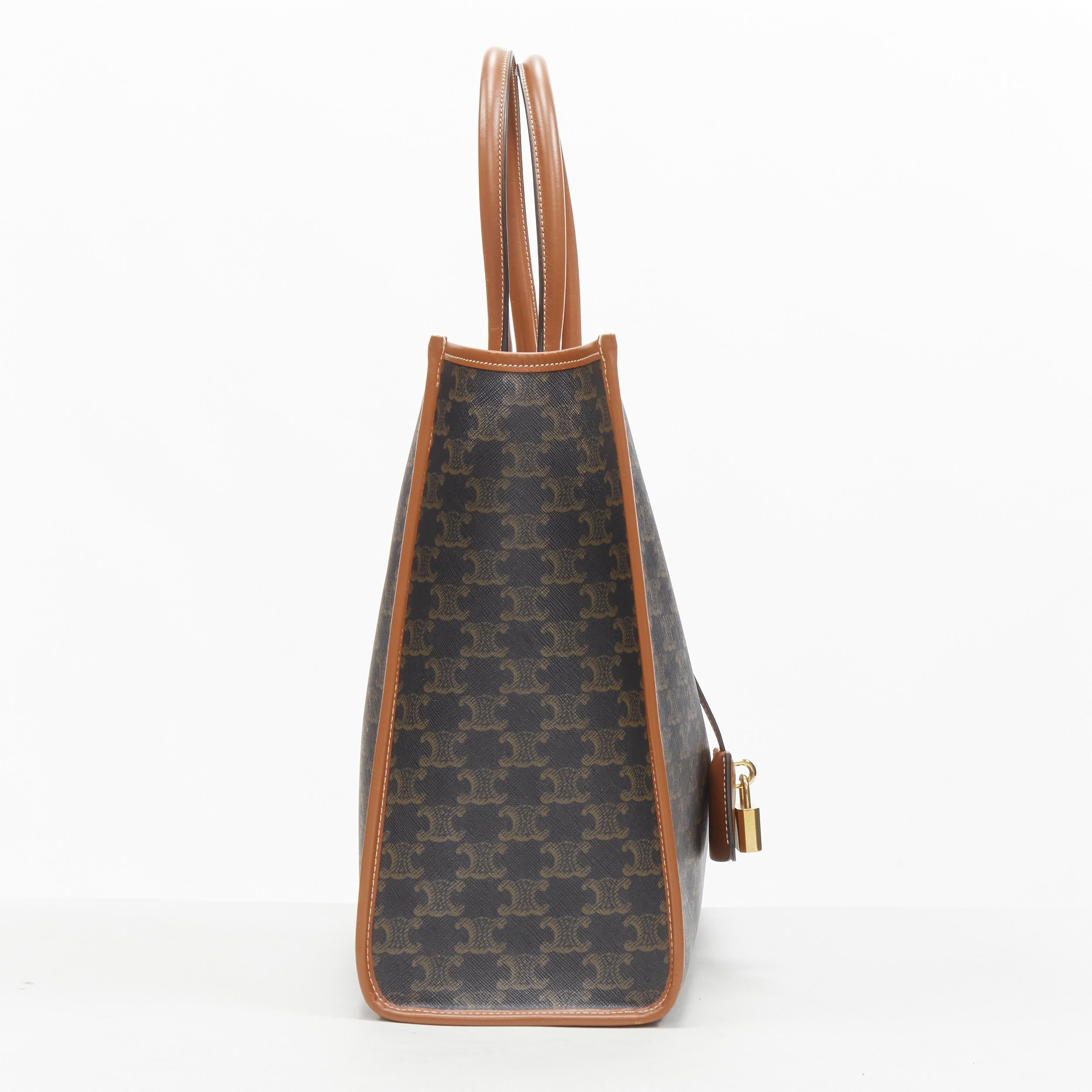 chain shoulder bag triomphe in triomphe canvas tan