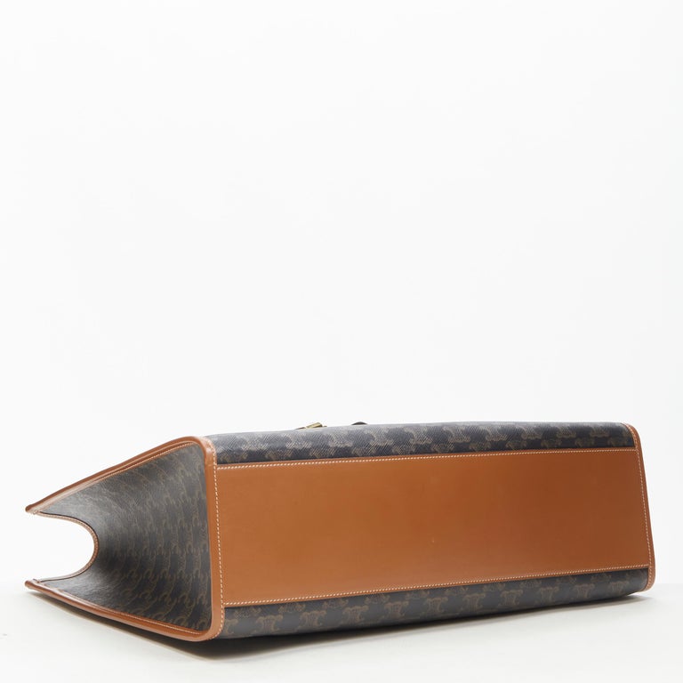 HORIZONTAL CABAS IN TRIOMPHE CANVAS AND CALFSKIN - TAN