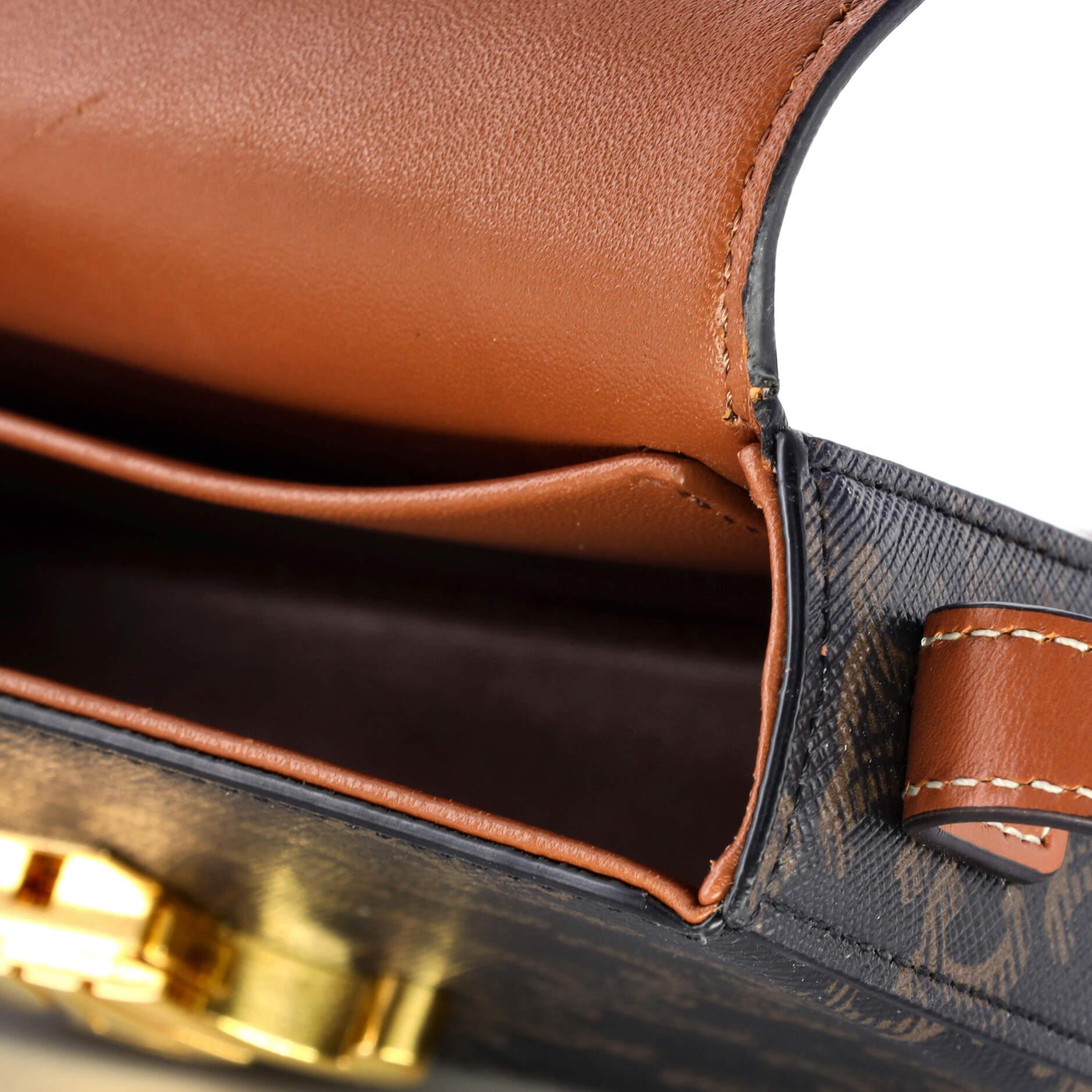 Celine Triomphe East-West Shoulder Bag Triomphe Coated Canvas For Sale 3