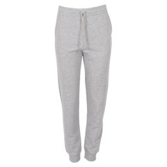 Celine Triomphe Embroidered Cotton Jersey Track Pants Small