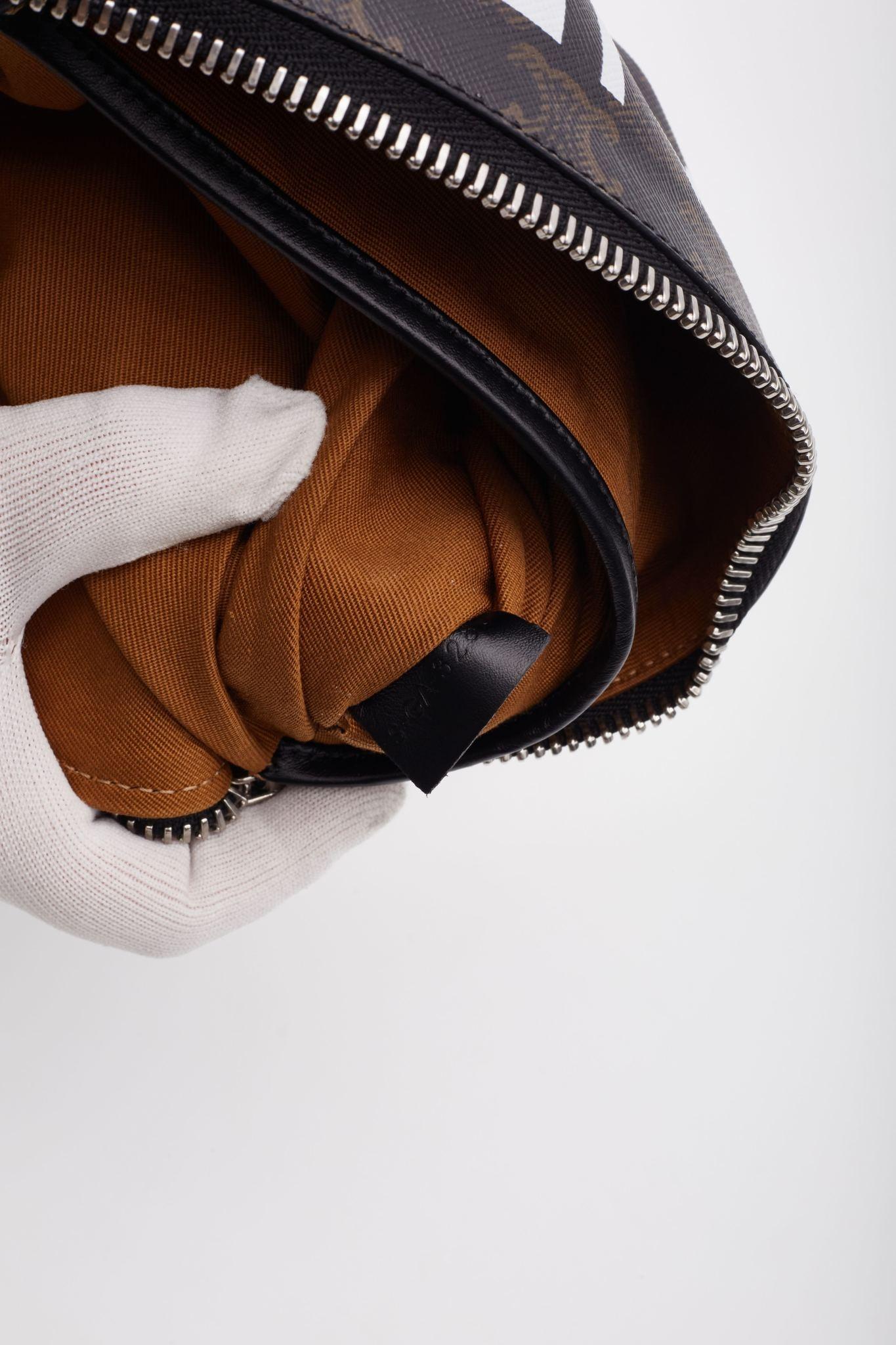 Celine Triomphe Logo Canvas Belt Bag Black For Sale 4