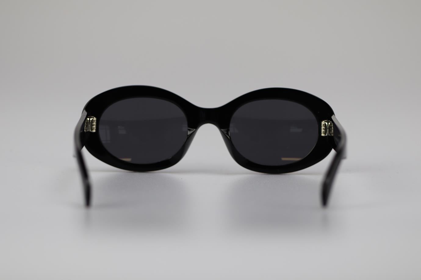 Celine Triomphe Oval Frame Acetate Sunglasses In Excellent Condition In London, GB