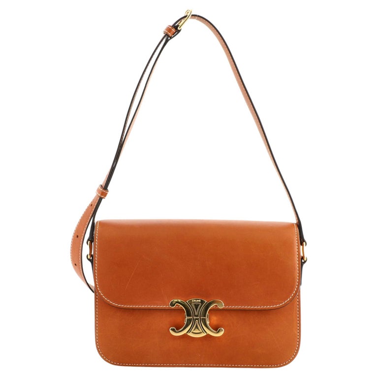 Celine Triomphe Shoulder Bag Smooth Calfskin Medium at 1stDibs