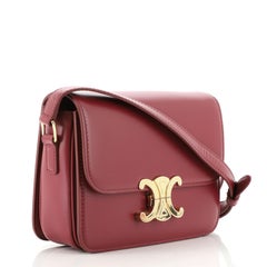 Celine Triomphe - Sac à bandoulière en cuir de veau lisse, adolescent