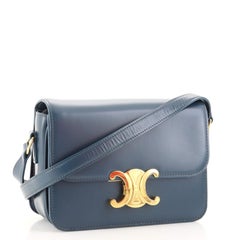 Celine Triomphe - Sac à bandoulière en cuir de veau lisse, adolescent