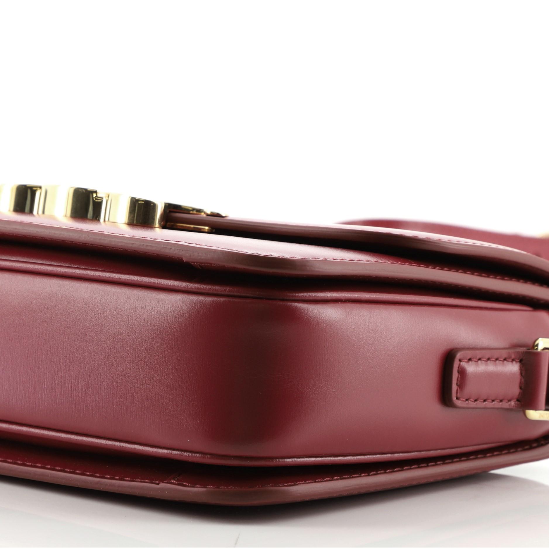 Brown Celine Triomphe Shoulder Bag Smooth Calfskin Teen