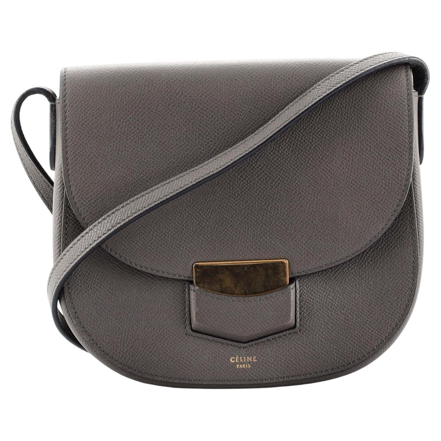 Celine Folco Messenger Bag Triomphe Coated Canvas at 1stDibs