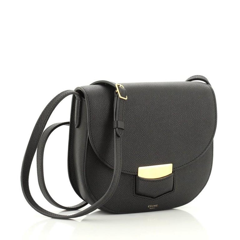 Celine Trotteur Crossbody Bag Grainy Leather Small at 1stDibs