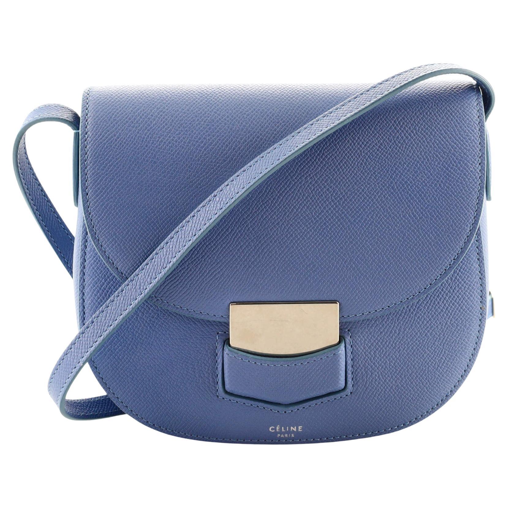 Celine Trotteur Crossbody Bag Grainy Leather Small