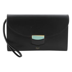 Celine Trotteur Flap Clutch Leather