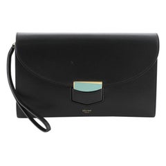 Celine  Trotteur Flap Clutch Leather