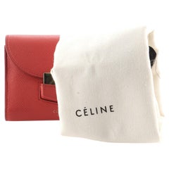 Celine Trotteur Flap Wallet Leather Small Red