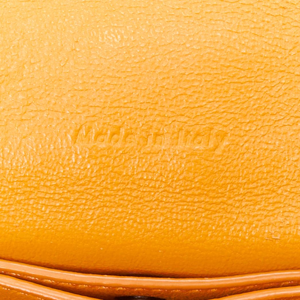 CELINE Trotteur Messenger yellow marigold half moon crossbody bag For Sale 5