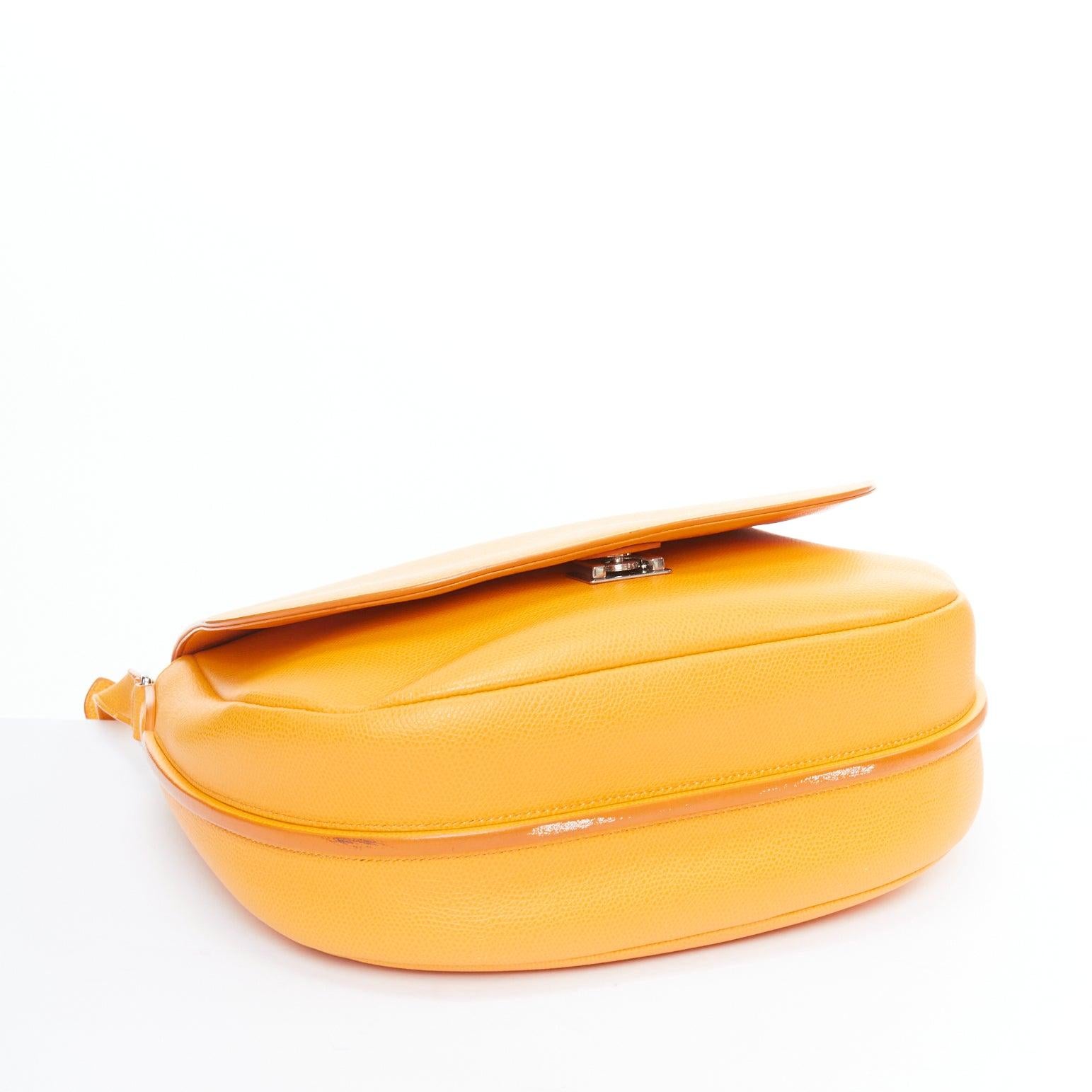 CELINE Trotteur Messenger yellow marigold half moon crossbody bag For Sale 1
