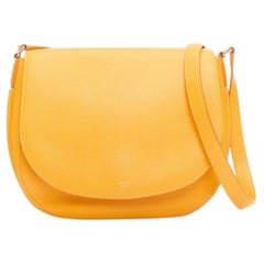 CELINE Trotteur Messenger yellow marigold half moon crossbody bag