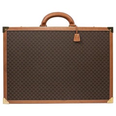 Retro CELINE Trunk / Hard Case In Brown Canvas: Small