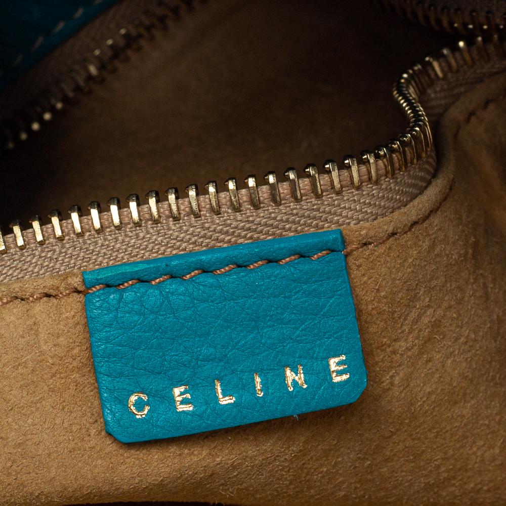 Women's Celine Turquoise Leather Vintage Shoulder Bag