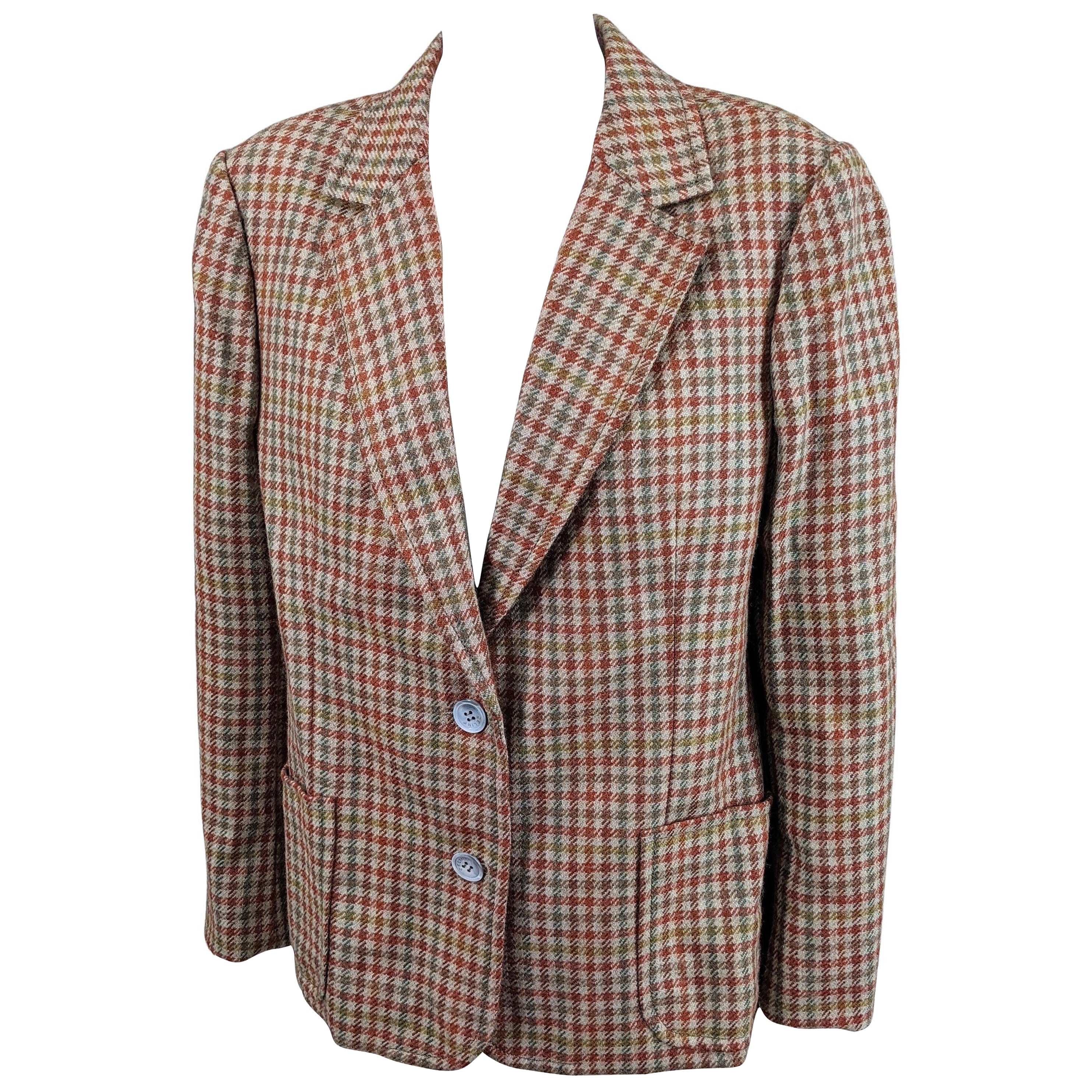 Blazer Celine in pied-de-poule di tweed