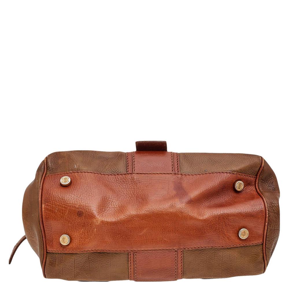 Sacoche Ella Frame en cuir bicolore Brown de Celine 1