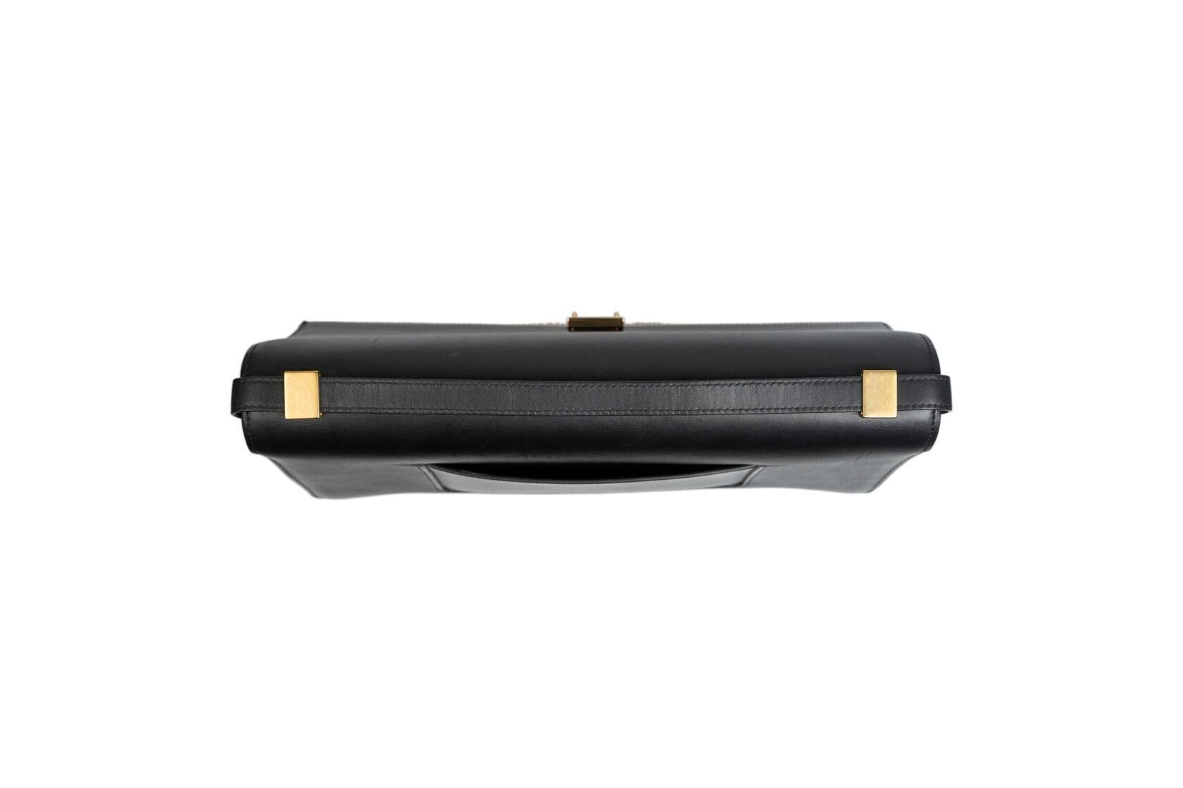 Celine Two Tone Calfskin Medium Case Flap Bag For Sale 2