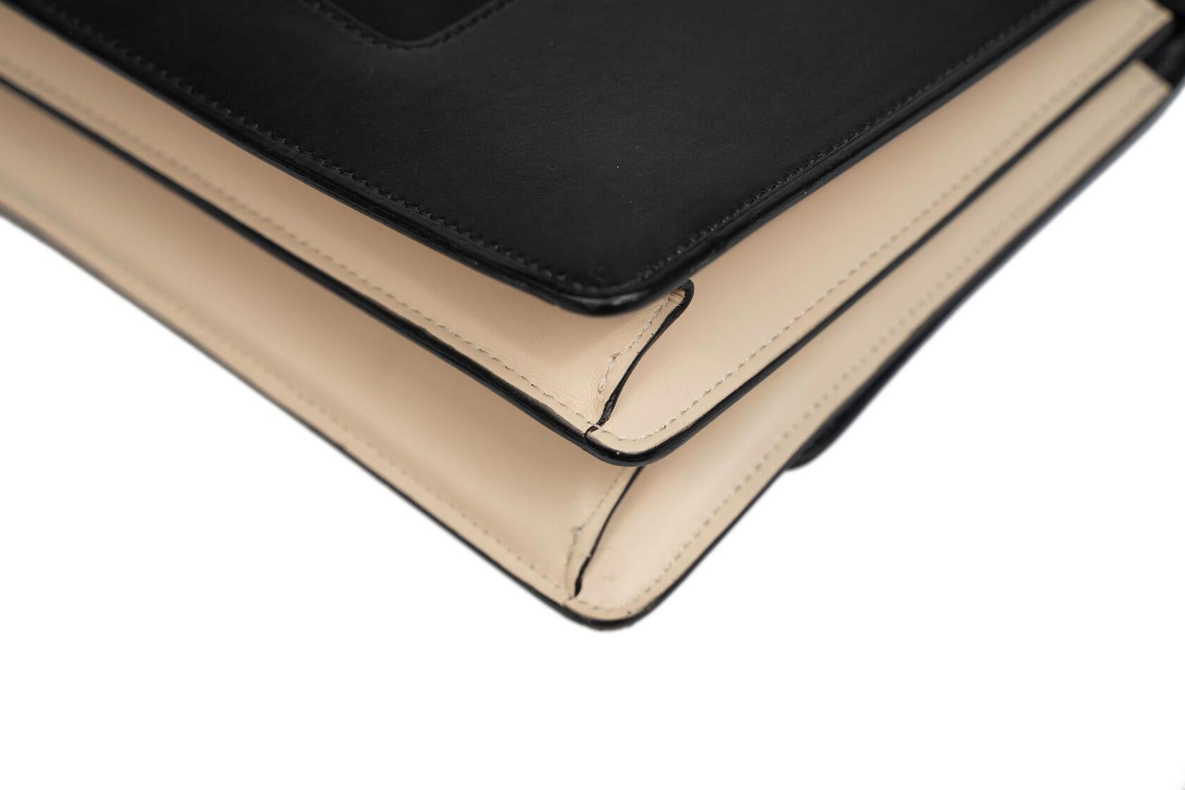 Celine Two Tone Calfskin Medium Case Flap Bag For Sale 4