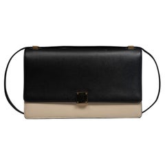 Celine Two Tone Calfskin Medium Case Flap Bag