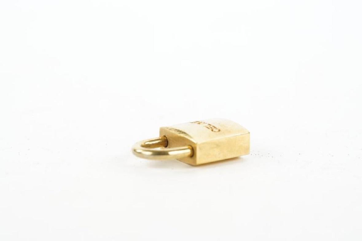 Women's Celine Ultra Rare Gold Padlock, Clochette and Key Set Lock Cadena 386cel226