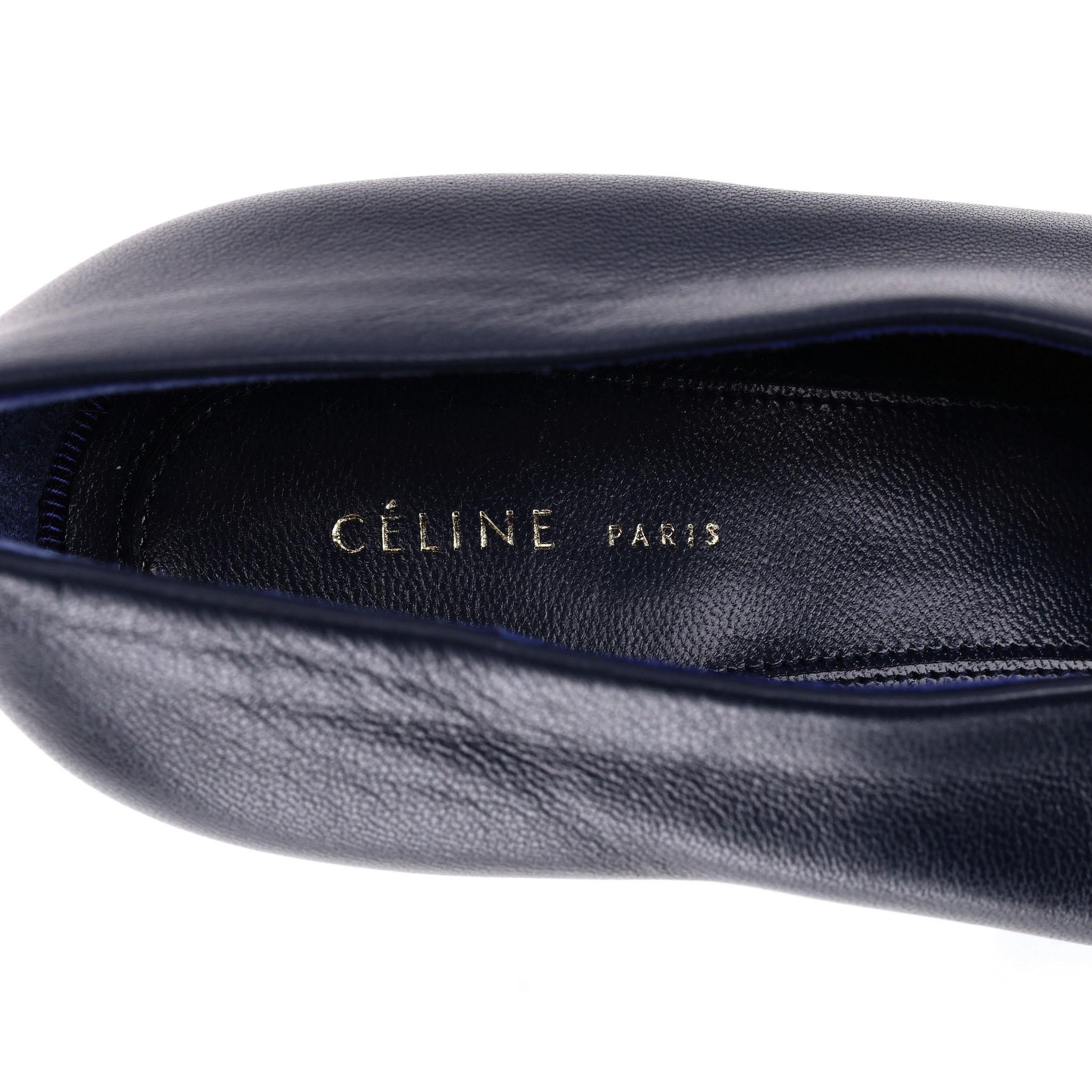 Celine 'V-Neck' Leather Booties 2