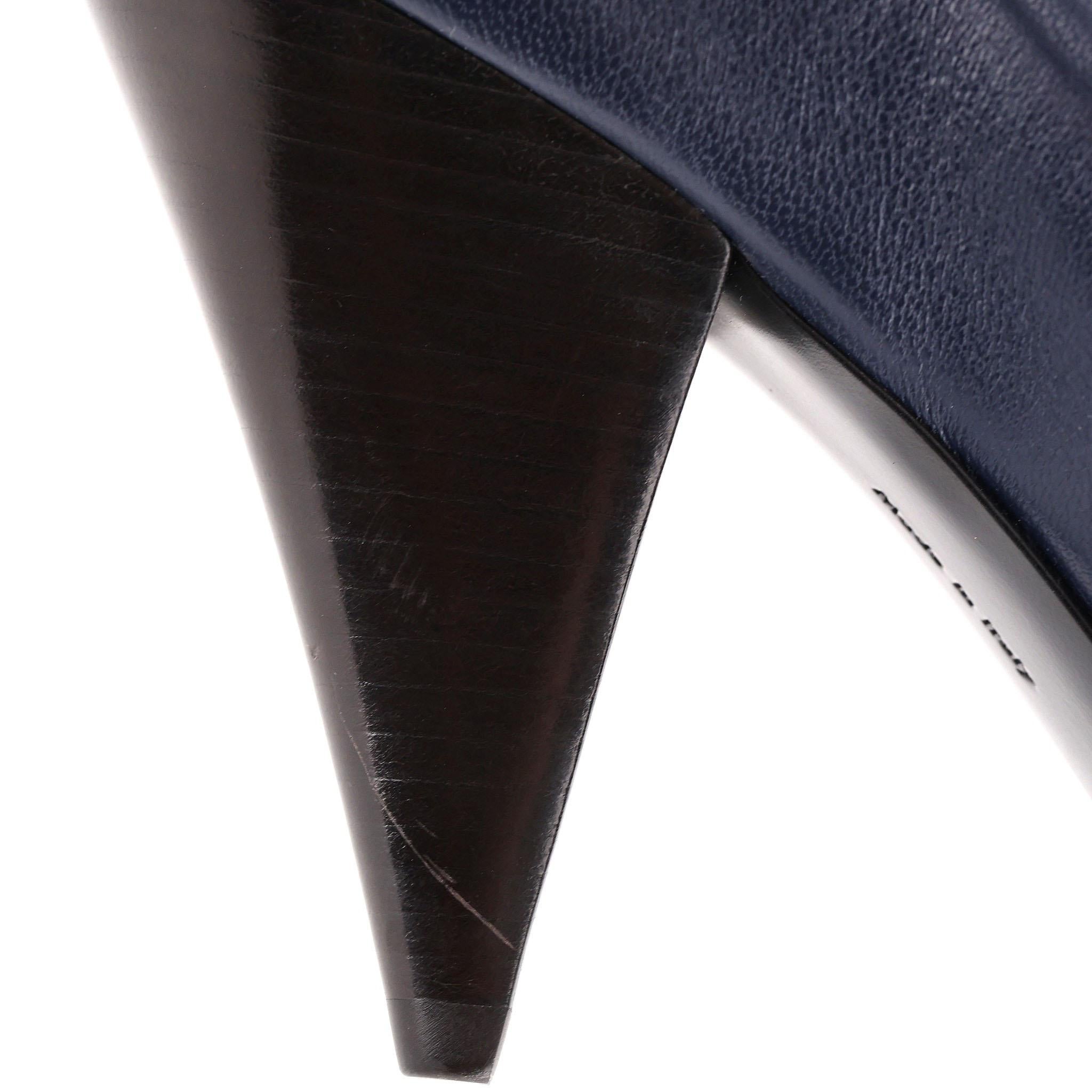 Celine 'V-Neck' Leather Booties 3